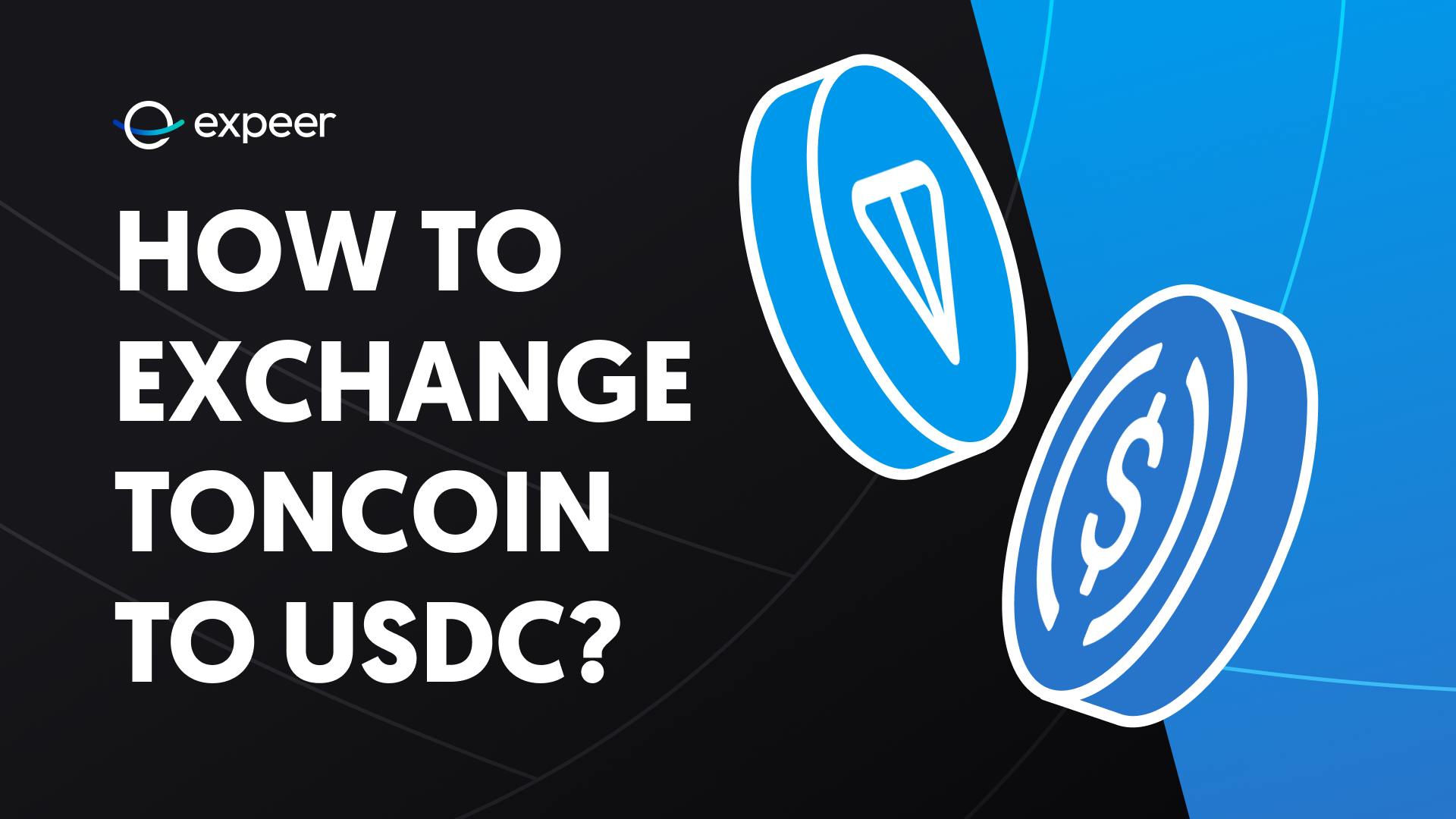 TON Coin to USDC exchange tutorial